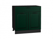 Шкаф нижний с 2-мя дверцами и ящиком Дублин 816*800*478 Special Green / Graphite