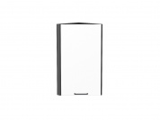 Шкаф верхний торцевой Флэт 716*300*306 White In 2S / Graphite