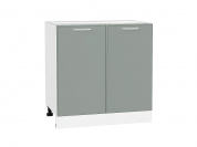 Шкаф нижний с 2-мя дверцами Квадро 816*800*481 Аквамарин / Белый
