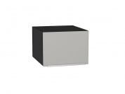 Шкаф верхний горизонтальный глубокий Фьюжн 358*500*576 Silky Light Grey / Graphite