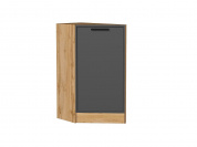 Шкаф нижний торцевой Фрейм 816*296*558 Stormy Silk / Дуб Вотан