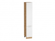 Шкаф пенал с 2-мя дверцами Квадро 2336*400*577 Белый / Дуб Вотан