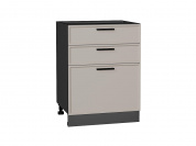 Шкаф нижний с 3-мя ящиками Фрейм 816*600*484 Clay Silk / Graphite