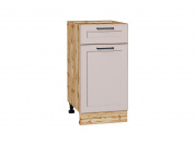 Шкаф нижний с 1-ой дверцей и ящиком Барселона 816*400*484 Кашемир / Дуб Вотан