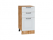 Шкаф нижний с 3-мя ящиками Ницца 816*400*478 Blanco / Дуб Вотан