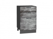 Шкаф нижний с 3-мя ящиками Флэт 816*500*478 Temple Stone 2S / Graphite