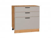 Шкаф нижний с 3-мя ящиками Фрейм 816*800*484 Clay Silk / Дуб Вотан