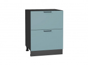 Шкаф нижний с 2-мя ящиками Флэт 816*600*478 Grey-green In 2S / Graphite