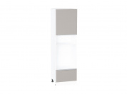 Шкаф пенал с 1-ой дверцей и ящиком под технику Фьюжн 2132*600*576 Clay Silk / Белый