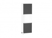 Шкаф пенал с 2-мя дверцами под технику Фьюжн 2132*600*576 Stormy Silk / Белый