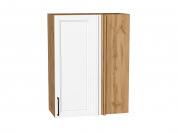 Шкаф верхний прямой угловой Сканди 920*700*345 White Silkwood / Дуб Вотан