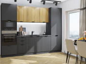 Евро Лайн-01 2140*2800*600 Дуб песочный/Антрацит