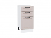 Шкаф нижний с 3-мя ящиками Барселона 816*400*484 Кашемир / Белый