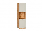 Шкаф пенал с 2-мя дверцами под технику Ницца 2132*600*574 Агат / Дуб Вотан