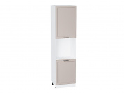 Шкаф пенал с 2-мя дверцами под технику Барселона 2336*600*580 Кашемир / Белый