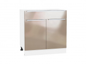 Шкаф нижний с 2-мя дверцами и ящиком Фьюжн 816*800*480 Gallant / Белый
