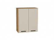 Шкаф верхний с 2-мя дверцами Фрейм 716*600*324 Cream Silk / Дуб Вотан