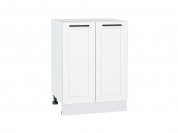 Шкаф нижний с 2-мя дверцами Глетчер 816*600*478 Айленд Силк / Белый