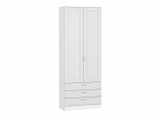 Шкаф двухстворчатый Стиль ШК-803 с ящиками 2110*800*376 Super White