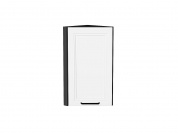 Шкаф верхний торцевой Нео 716*300*306 White Silk / Graphite