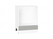 Шкаф нижний под духовку Фьюжн 816*600*476 Silky Light Grey / Белый