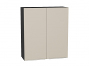 Шкаф верхний с 2-мя дверцами Фьюжн 920*800*320 Cream Silk / Graphite