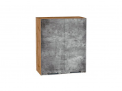 Шкаф верхний с 2-мя дверцами Флэт 716*600*318 Temple Stone 2S / Дуб Вотан