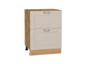 Шкаф нижний с 2-мя ящиками Лофт 816*600*480 Cream Silk / Дуб Вотан