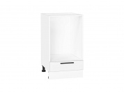 Шкаф нижний под духовку Глетчер 816*450*474 Айленд Силк / Белый