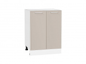 Шкаф нижний с 2-мя дверцами Квадро 816*600*481 Кашемир / Белый