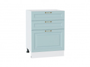 Шкаф нижний с 3-мя ящиками Ницца 816*600*480 Голубой / Белый