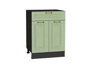 Шкаф нижний с 2-мя дверцами и ящиком Ницца 816*600*478 Дуб оливковый / Graphite