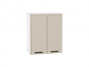Шкаф верхний с 2-мя дверцами Фрейм 716*600*324 Cream Silk / Белый