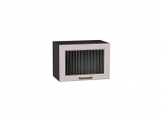 Шкаф верхний горизонтальный остекленный Барселона 358*500*324 Кашемир / Graphite