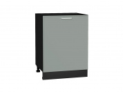 Шкаф нижний с 1-ой дверцей Квадро 816*600*481 Аквамарин / Graphite