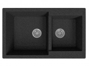 Мойка врезная Vivat 765020 2Ч 190*765*500 МатЧерный
