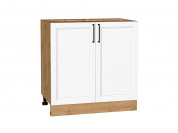 Шкаф нижний с 2-мя дверцами Сканди 816*800*478 White Silkwood / Дуб Вотан
