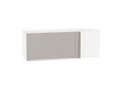 Шкаф верхний прямой угловой горизонтальный Фьюжн 358*1000*350 Clay Silk / Белый