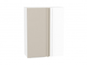 Шкаф верхний прямой угловой Фьюжн 920*700*345 Cream Silk / Белый