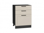 Шкаф нижний с 3-мя ящиками Нео 816*600*480 Cream Silk / Graphite