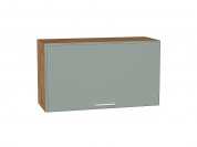 Шкаф верхний горизонтальный Квадро 458*800*321 Аквамарин / Дуб Вотан