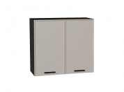 Шкаф верхний с 2-мя дверцами Фрейм 716*800*324 Clay Silk / Graphite