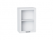 Шкаф верхний с 1-ой остекленной дверцей Барселона 716*500*324 Белый / Белый