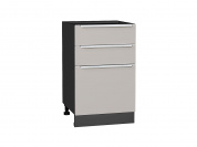 Шкаф нижний с 3-мя ящиками Фьюжн 816*500*480 Clay Silk / Graphite