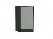 Шкаф нижний торцевой Квадро 816*296*555 Аквамарин / Graphite