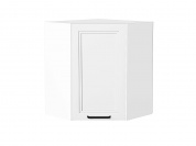 Шкаф верхний угловой Нео 716*600*600 White Silk / Белый