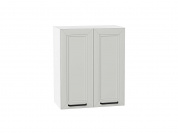 Шкаф верхний с 2-мя дверцами Нео 716*600*320 Grey Silk / Белый