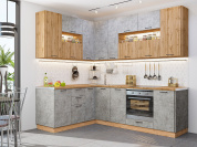 Флэт-02 2340*1700/2400*600 Wotan Oak 2S/Temple Stone 2S