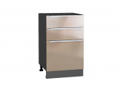 Шкаф нижний с 3-мя ящиками Фьюжн 816*500*480 Gallant / Graphite