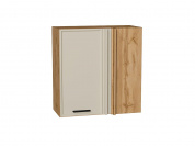 Шкаф верхний прямой угловой Фрейм 716*700*345 Cream Silk / Дуб Вотан